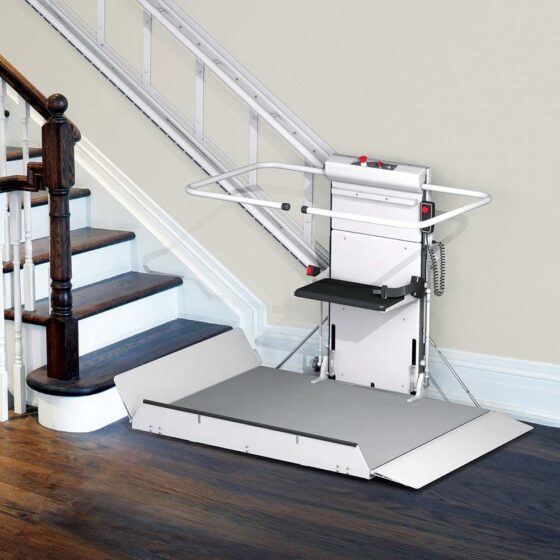 Savaria Delta inclined platform lift white