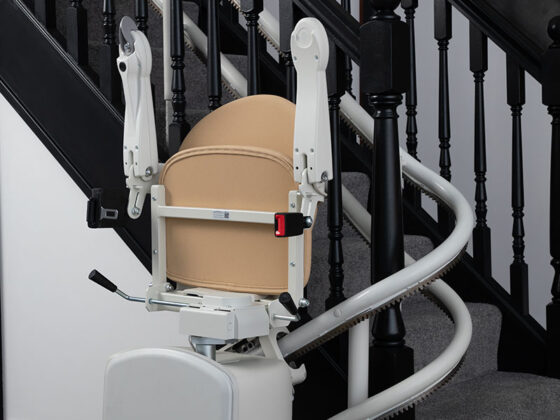 4000 curved stairlift - folded