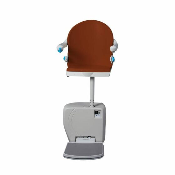 4000 curved stairlift - smart perch seat in cacao