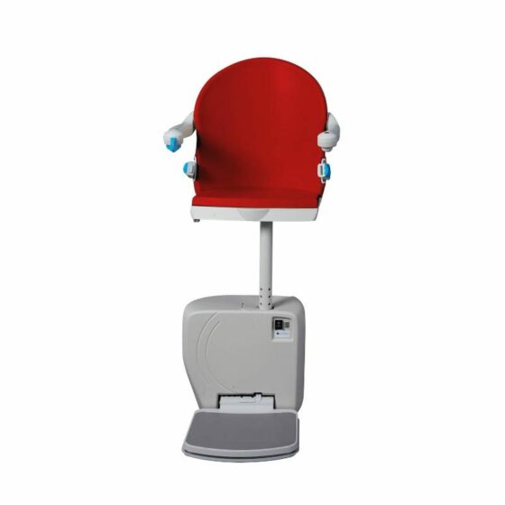 4000 curved stairlift - smart perch seat in ruby